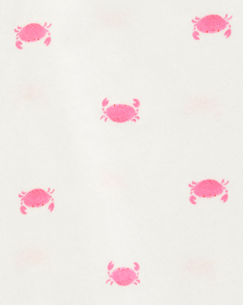 Toddler Crab Flutter-Sleeve Tank - Ivory, 