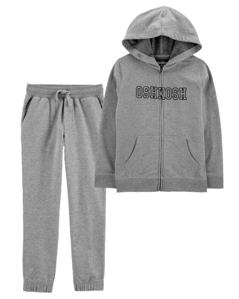 Kid 2-Piece OshKosh Logo Joggers & Hooded Jacket Set, image 1 of 1 slides