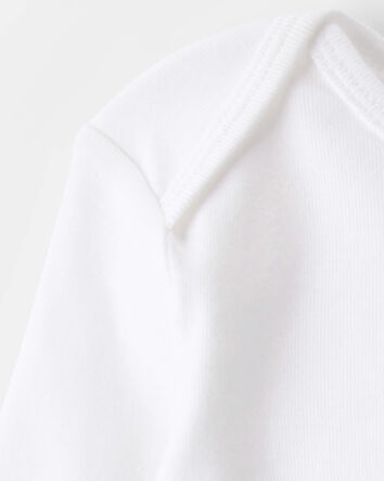 Baby 4-Pack Long-Sleeve Bodysuits - White