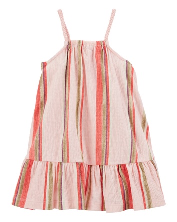 Toddler Striped Geo Print Dress, 