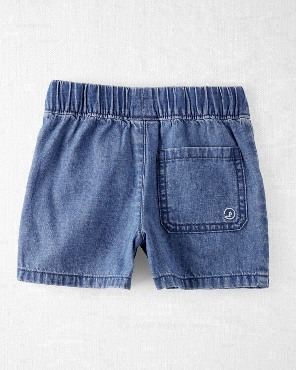 Toddler Organic Cotton Chambray Drawstring Shorts