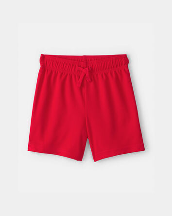 Toddler Boy Mesh Active Shorts - Red, 
