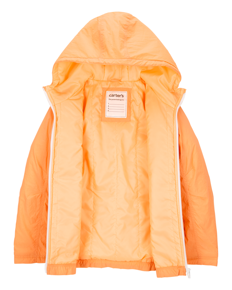 Girls Midweight Athletic Jacket - Orange, image 2 of 3 slides