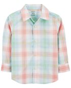 Baby Plaid Button-Down Shirt, image 1 of 3 slides