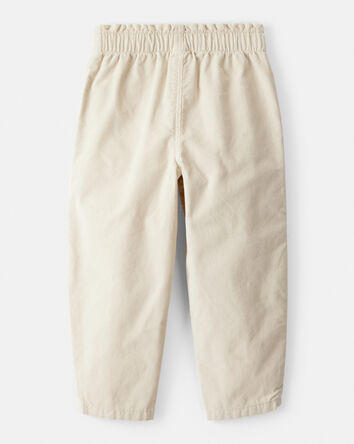 Toddler Girl Heart Pocket Barrel Pants - Tan, 