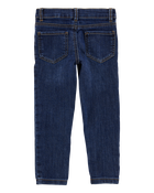 Toddler Dark Blue Wash Super Skinny-Leg Jeans, image 2 of 5 slides