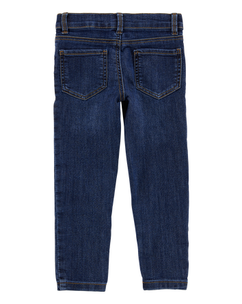 Toddler Dark Blue Wash Super Skinny-Leg Jeans, 