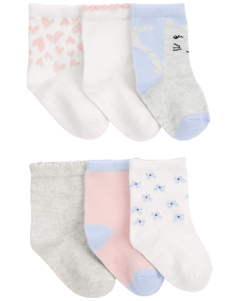 Baby 6-Pack Socks, image 1 of 4 slides