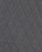 Toddler Solid Cotton Blend Quilted Jacket - Gray, image 2 of 3 slides