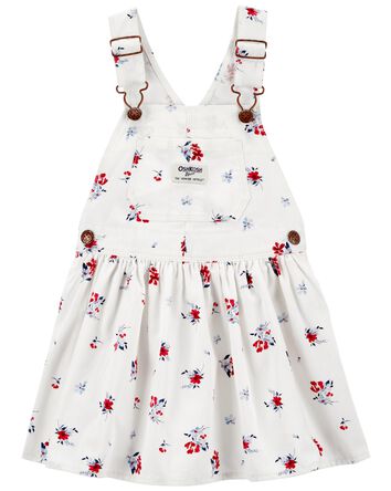 Toddler Floral Print Jumper Dress, 