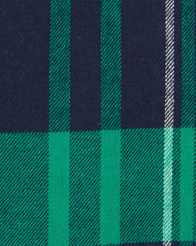Kid Plaid Flannel Button-Down Shirt, image 2 of 3 slides