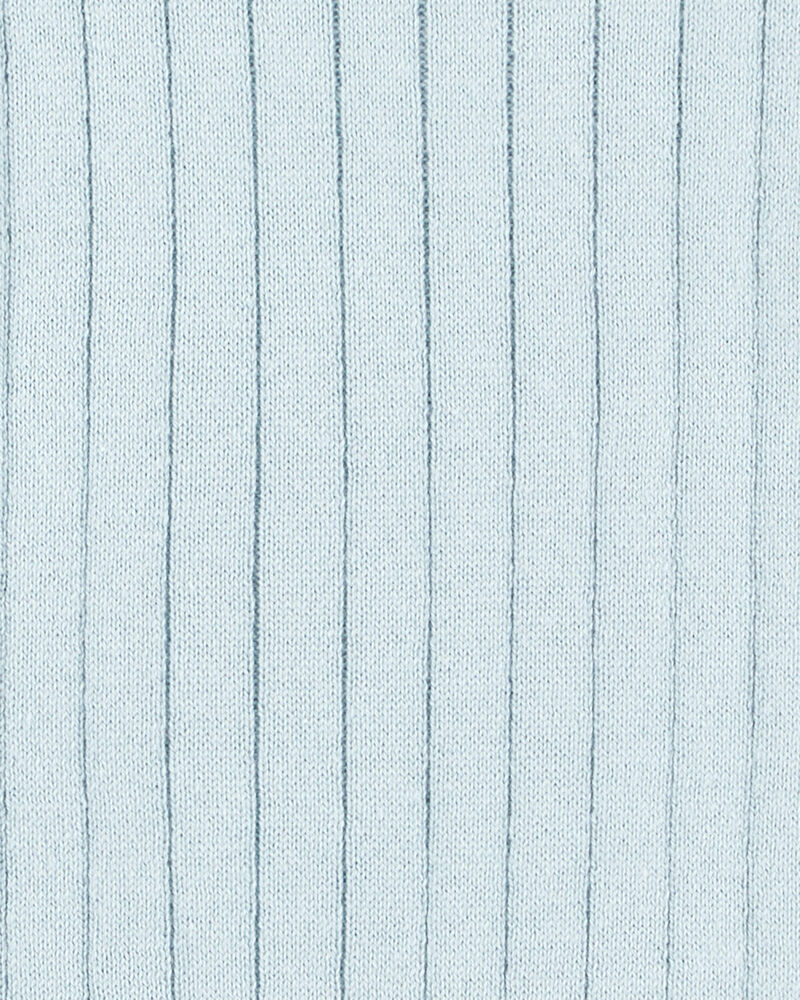 Baby Ribbed Long-Sleeve Sweater - Blue, image 2 of 3 slides