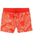 Toddler Pineapple Swim Trunks, image 1 of 2 slides