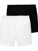 Black/White - Kid 2-Pack Tumbling Shorts