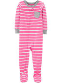 Multi - Baby 1-Piece Striped 100% Snug Fit Cotton Footie Pajamas