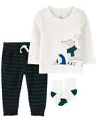 Baby 3-Piece Animal Outfit Set, image 1 of 3 slides