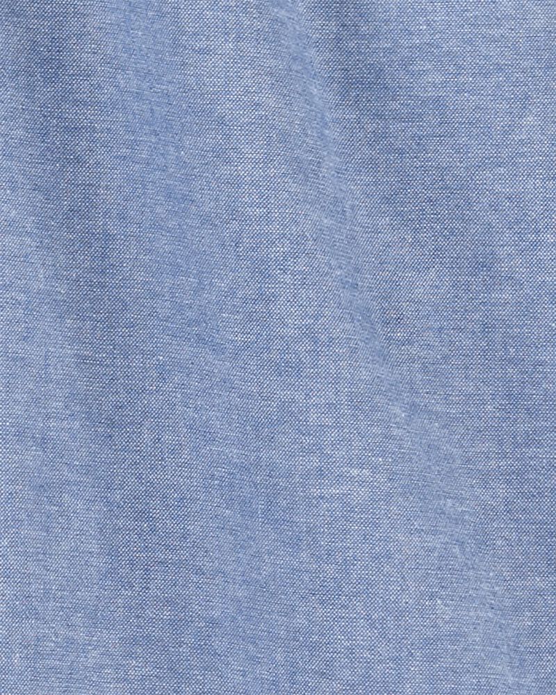 Kid 2-Piece Chambray Top & Legging Set, image 2 of 3 slides