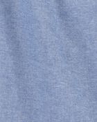 Kid 2-Piece Chambray Top & Legging Set, image 2 of 3 slides