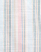 Toddler Girl Striped Linen Look-Alike Tie-Waist Pants, image 5 of 6 slides