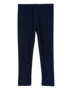 Toddler Faux Denim Cozy Fleece Leggings, image 4 of 7 slides