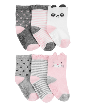 Toddler 6-Pack Critter Socks, 