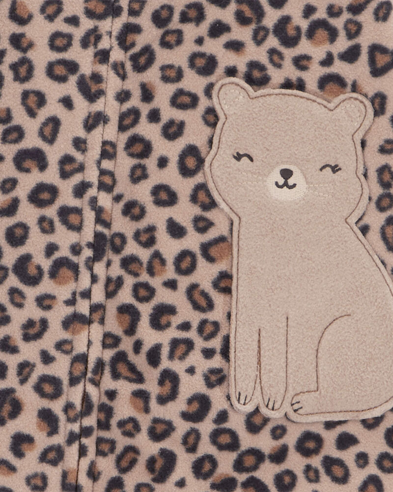 Baby 1-Piece Cheetah Print Fleece Footless Pajamas
, image 2 of 5 slides
