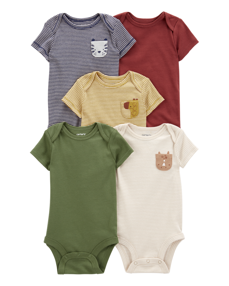 Baby 5-Pack Short-Sleeve Bodysuits, image 1 of 8 slides