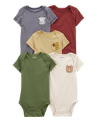 Baby 5-Pack Short-Sleeve Bodysuits, image 1 of 8 slides