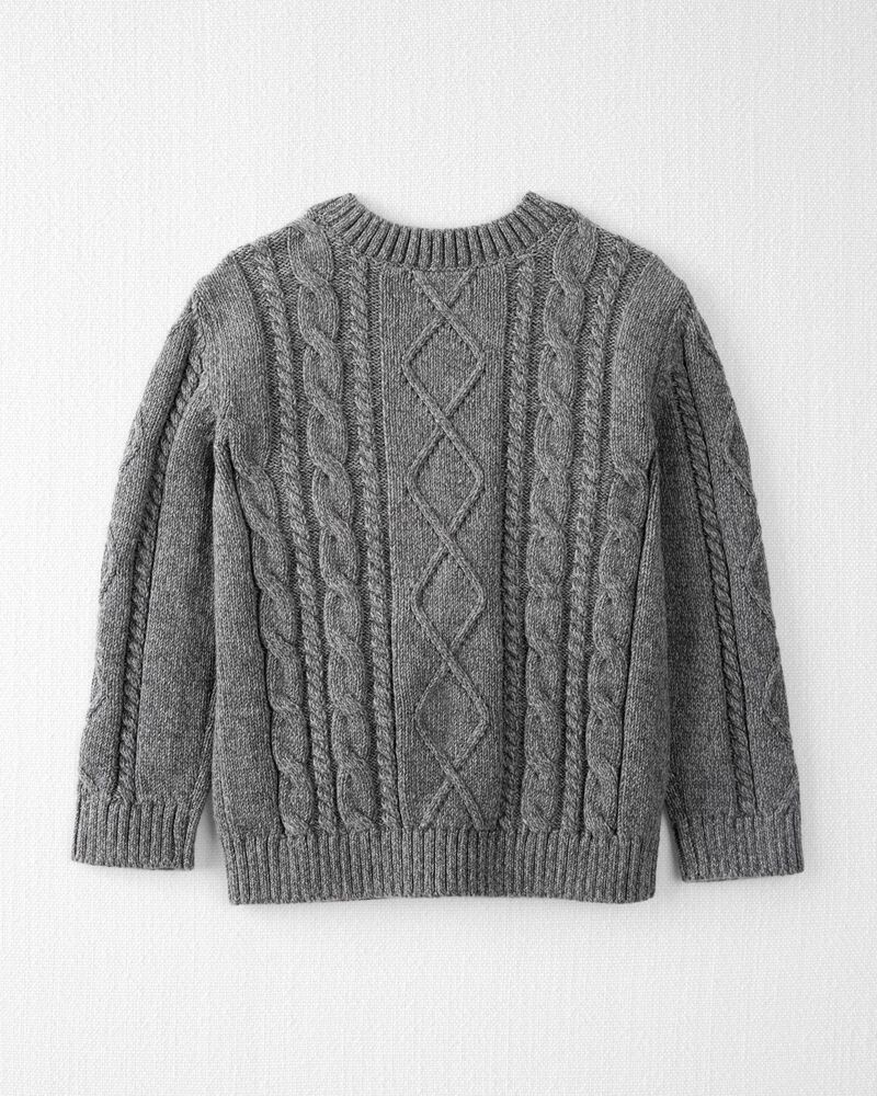 Toddler Organic Cotton Cable Knit Sweater
, image 2 of 5 slides