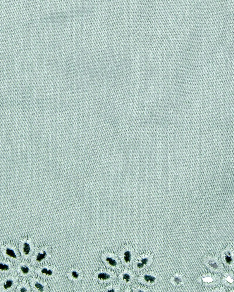 Toddler Iconic Eyelet Short - Green, image 3 of 5 slides