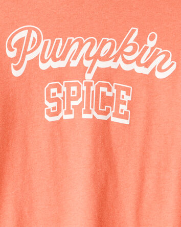 Girls Pumpkin Spice Short-Sleeve Graphic Tee - Orange, 