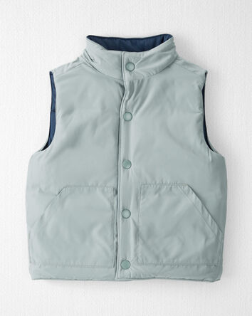 Toddler 2-in-1 Puffer Vest Made with Recycled Materials, 