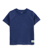 Baby Short-Sleeve Waffle Knit Tee - Navy, image 1 of 3 slides