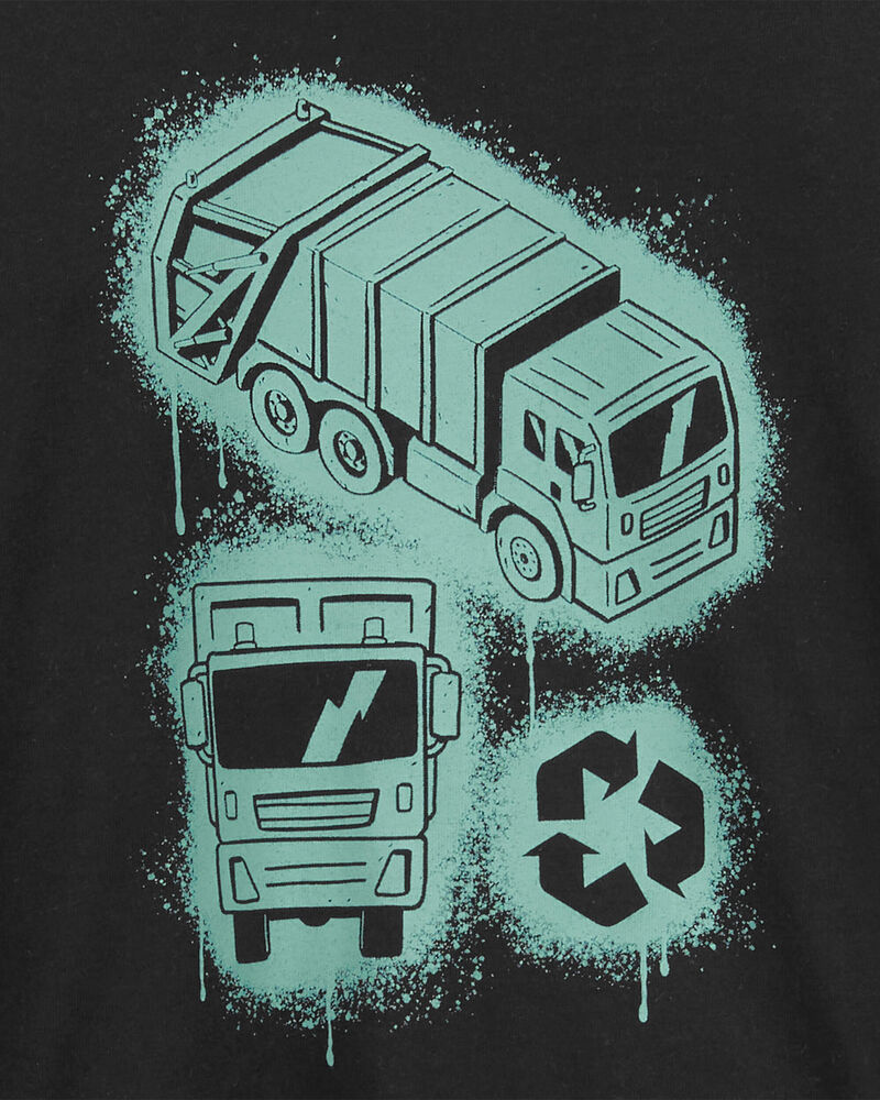 Toddler Recycle Truck Long-Sleeve Graphic Tee, image 2 of 3 slides