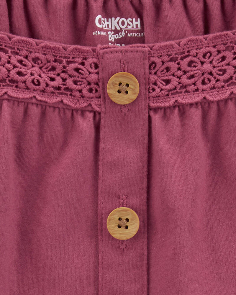 Toddler Crochet Flutter Button-Front Shirt, image 2 of 3 slides