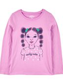 Pink - Kid Curly Cutie Graphic Tee