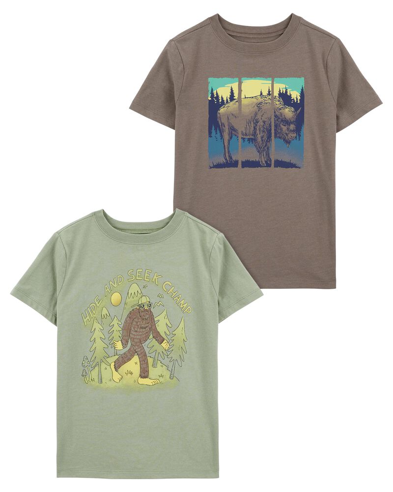 Kid 2-Pack Animals Graphic Tees, image 1 of 5 slides