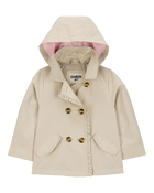 Toddler Ruffle Trench Coat - Khaki, image 5 of 5 slides
