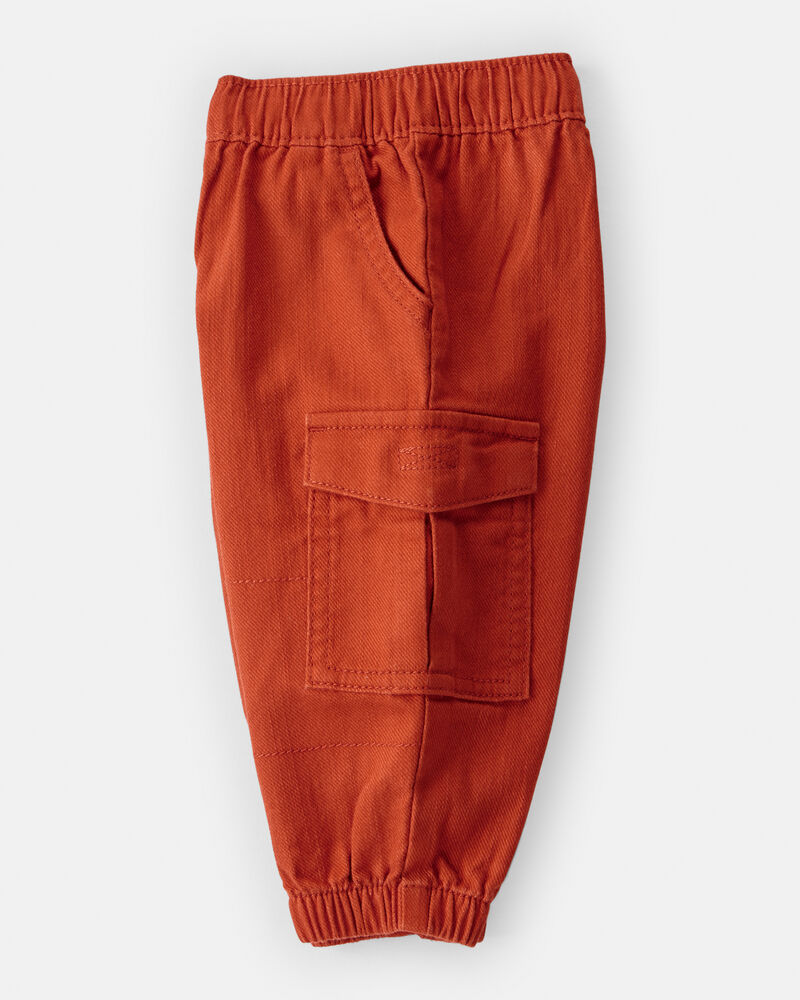 Baby Boy Cotton Fashion Cargo Pants - Red, image 3 of 5 slides