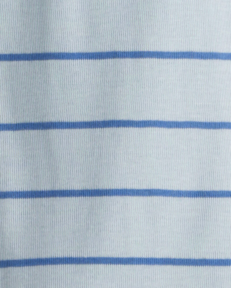 Boys Chili Pepper Print 100% Cotton Long-Sleeve Snug Fit 4-Piece Pajamas - Blue, image 4 of 5 slides