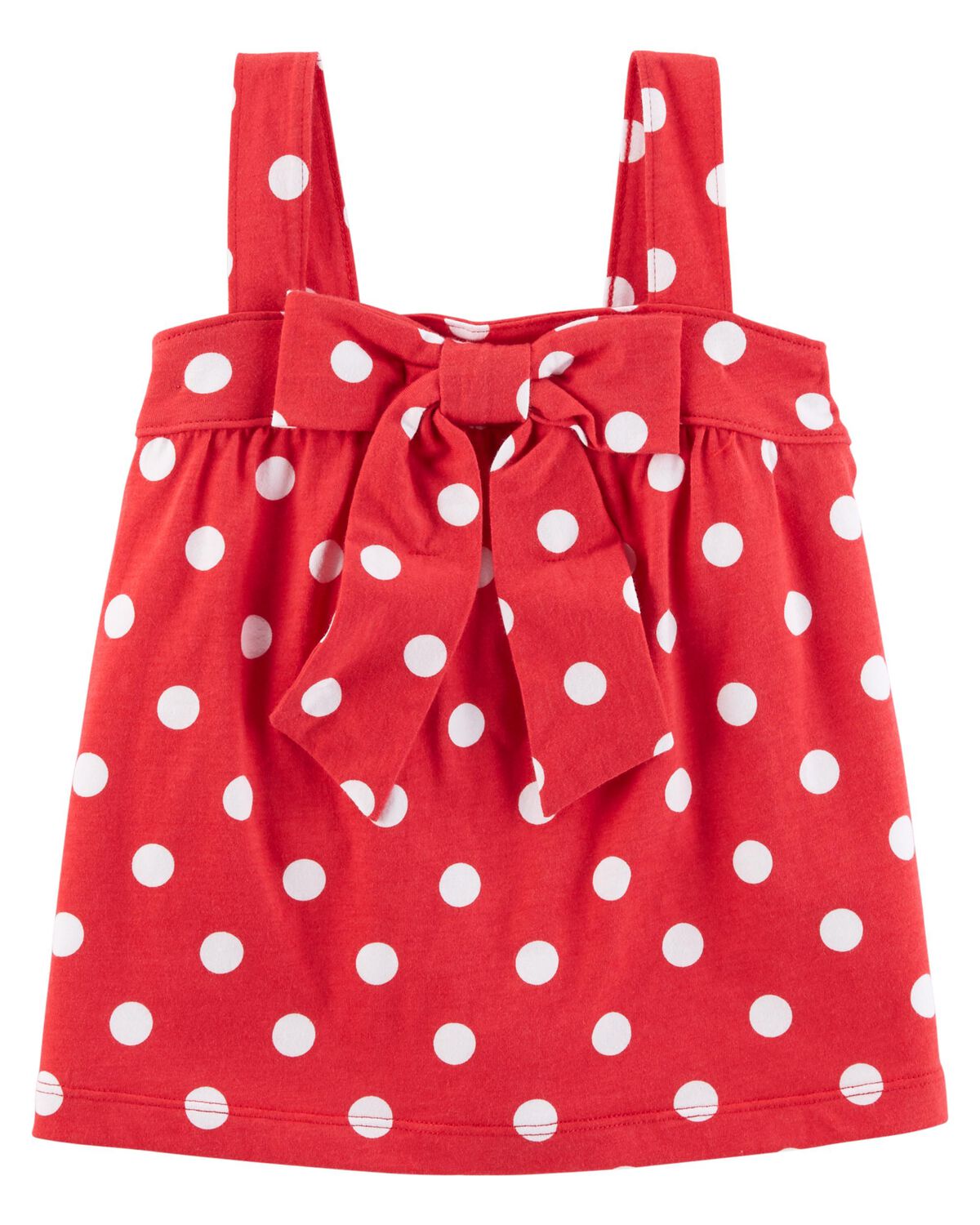 Red Fourth Of July Polka Dot Bow Tank