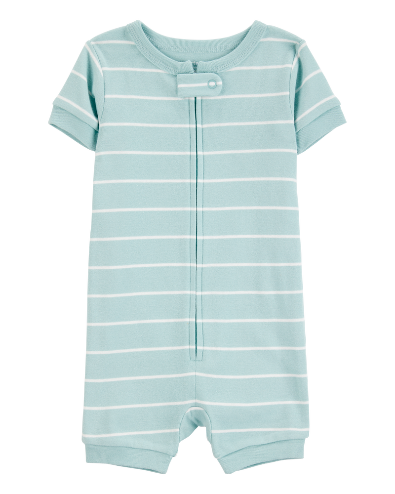 Baby 1-Piece Striped 100% Snug Fit Cotton Romper Pajamas, image 1 of 3 slides
