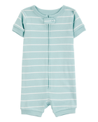 Baby 1-Piece Striped 100% Snug Fit Cotton Romper Pajamas, image 1 of 3 slides