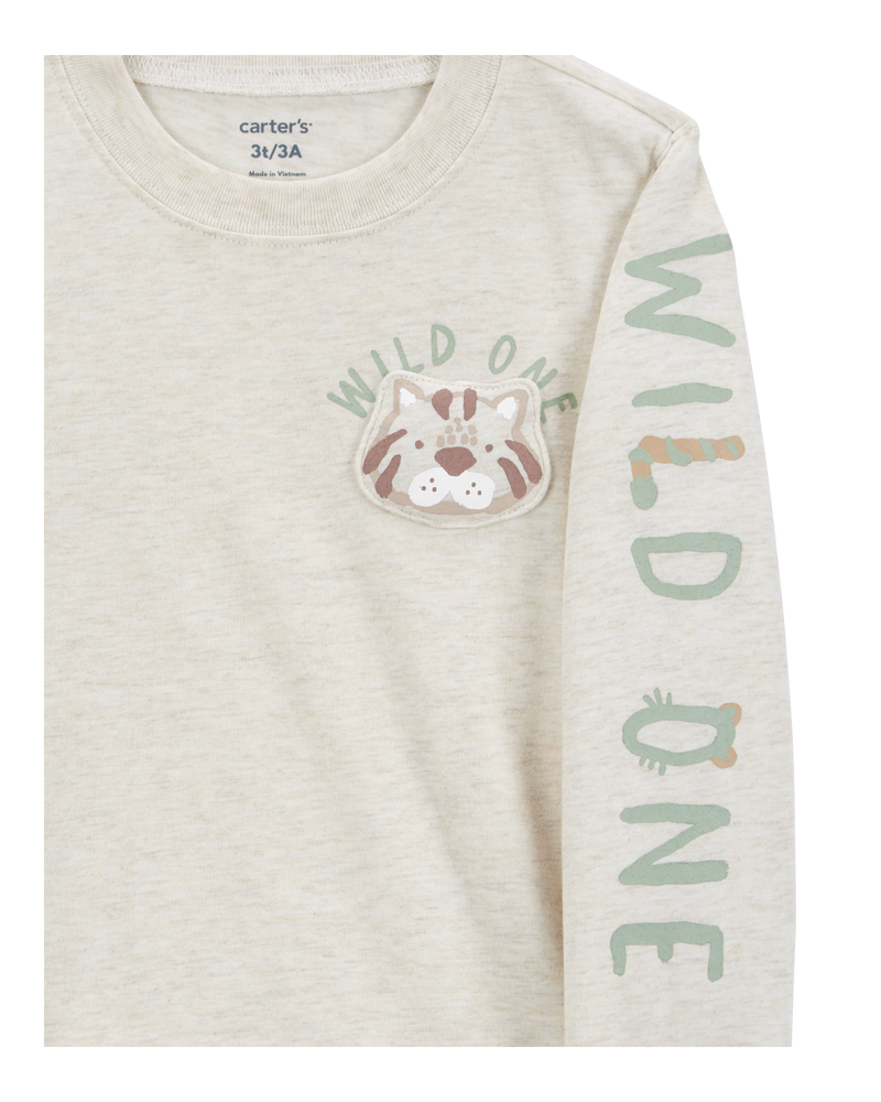 Toddler Wild One Graphic Tee - Cream, image 2 of 5 slides