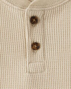 Baby Boy Long-Sleeve Henley Shirt - Tan, image 2 of 3 slides