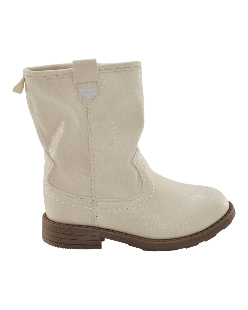 Toddler Cowgirl Boots - White, image 2 of 7 slides