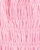 Toddler Short-Sleeve Smocked Top - Pink, image 2 of 3 slides
