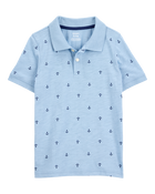 Kid Anchor Polo Shirt -Blue, image 1 of 3 slides