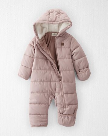 Baby Recycled Quilted Puffer One-Piece, 