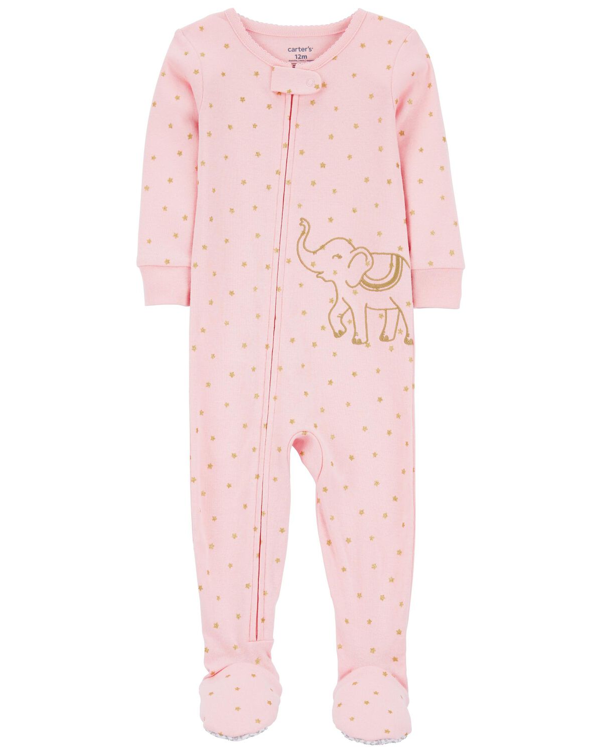Baby 1-Piece Elephant 100% Snug Fit Cotton Footie Pajamas